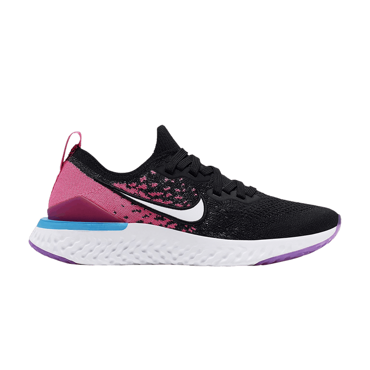 nike epic react flyknit 2 black and pink