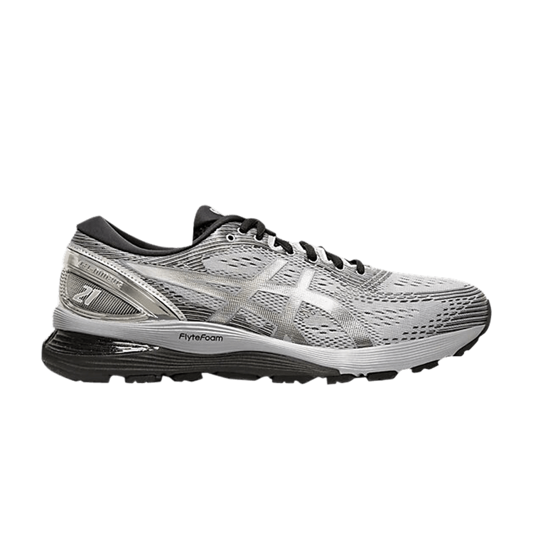 Asics Gel-Nimbus 21 Running Shoes Mens 12 Sheet Rock Silver Platinum Sneakers ASICS Gel-Nimbus 21 Platinum  main image 3