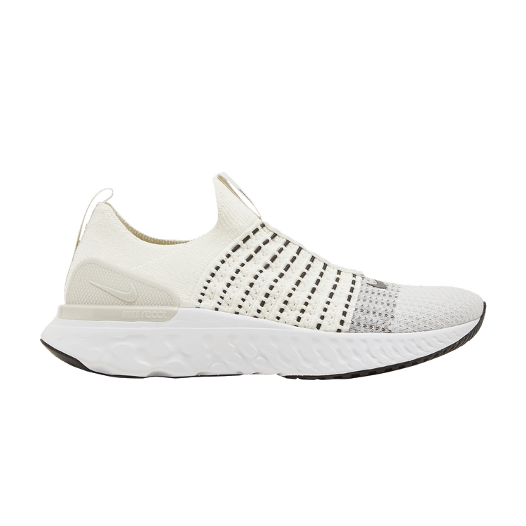 NIKE React Phantom Run FK 2 Flyknit Sail White Black Bone Shoes DV2139 100 Sz 11 NIKE REACT PHANTOM RUN FK 2 FLYKNIT SAIL WHITE BLACK BONE  main image 4