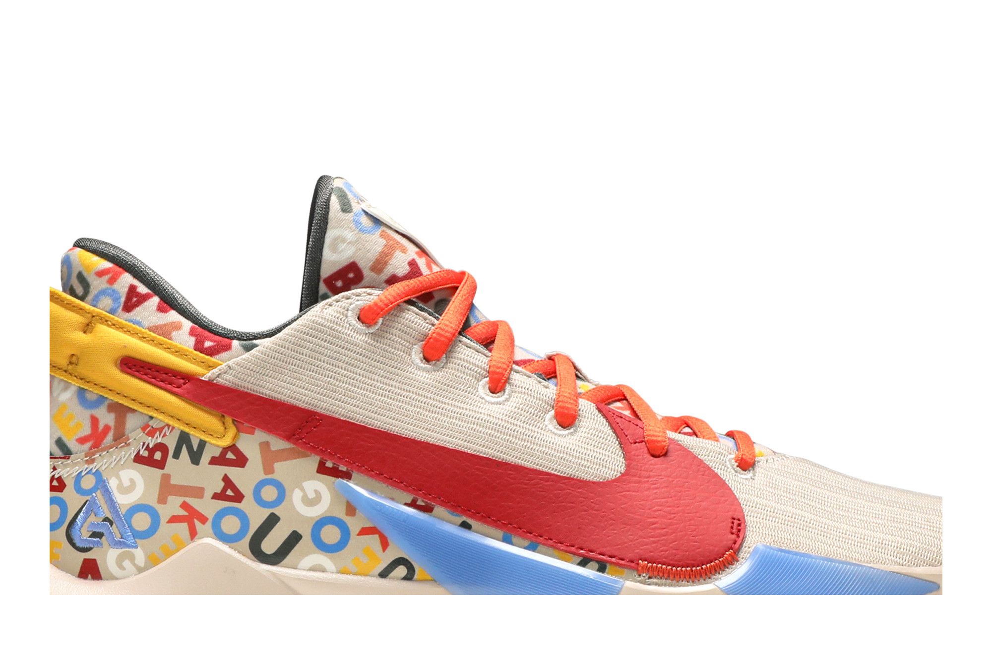 Nike Zoom Freak 2 Letter Bro Alphabet‎ Sneakers Multicolors Men 12 Nike Zoom Freak 2 Letter Bro Basketball Shoes Youth Sz 6  main image 2