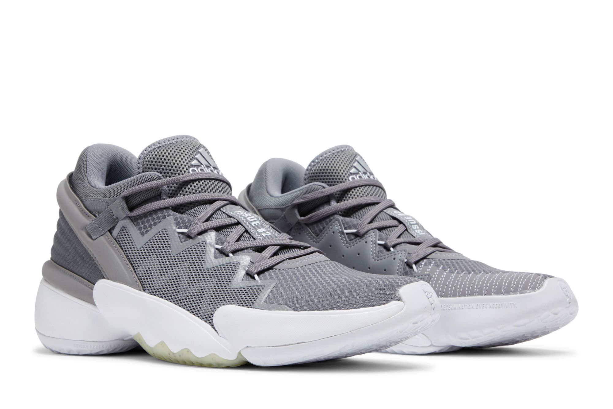 US10 Adidas Mens Don Issue 2 FW8515 Gray Basketball Shoes Sneakers Adidas FW8515 DON Issue 2 Men main image 2