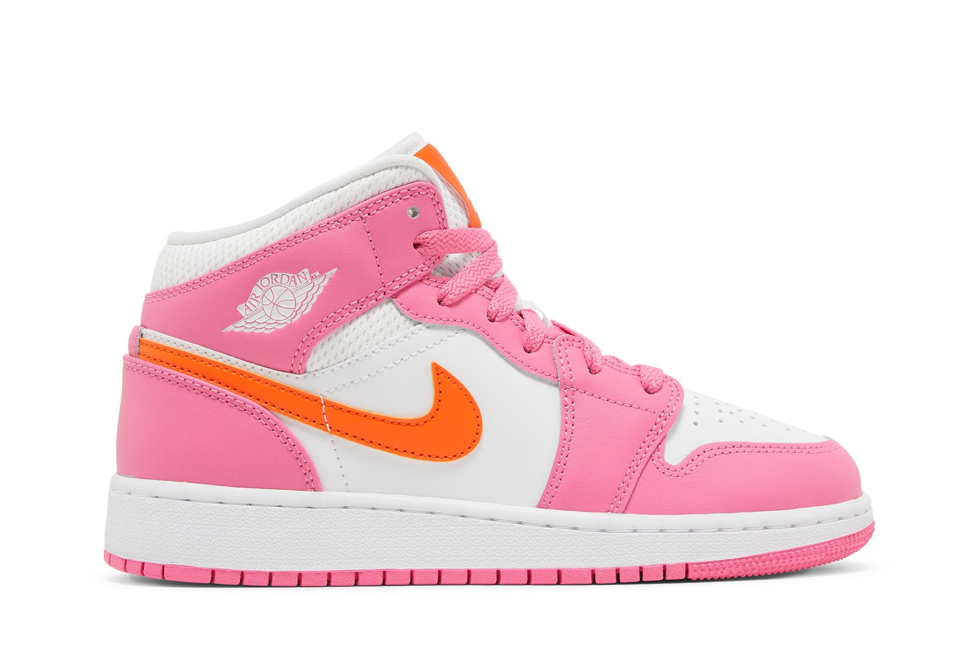 Deals on Air Jordan 1 Mid GS 'Pinksicle Orange' on Sneakers.com