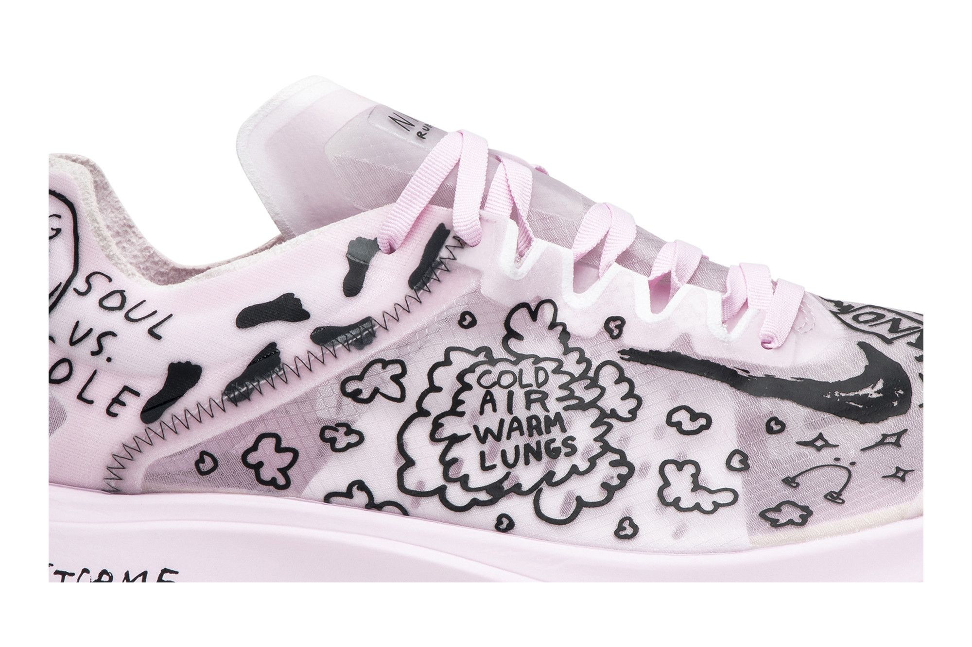 Nike Zoom Fly SP X Nathan Bell Doodles Pink & Black Sneakers Shoes Men Sz 9.5 Deals on Men main image 3