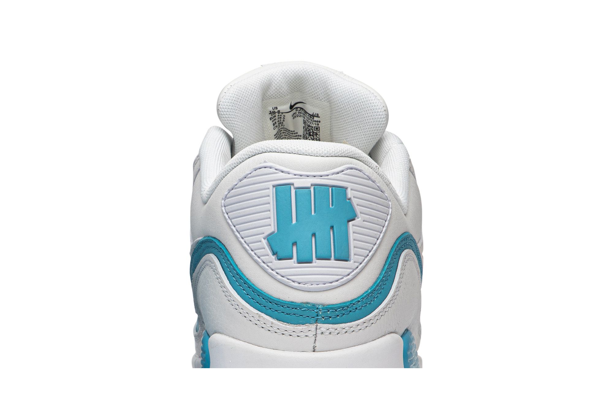 NEW Nike Air Max 90 x Undefeated Men\'s Size 9‎ White Blue Fury Shoes CJ7197-102 Undefeated X Nike Air Max 90 Nike Undefeated X Air Max 90  main image 2