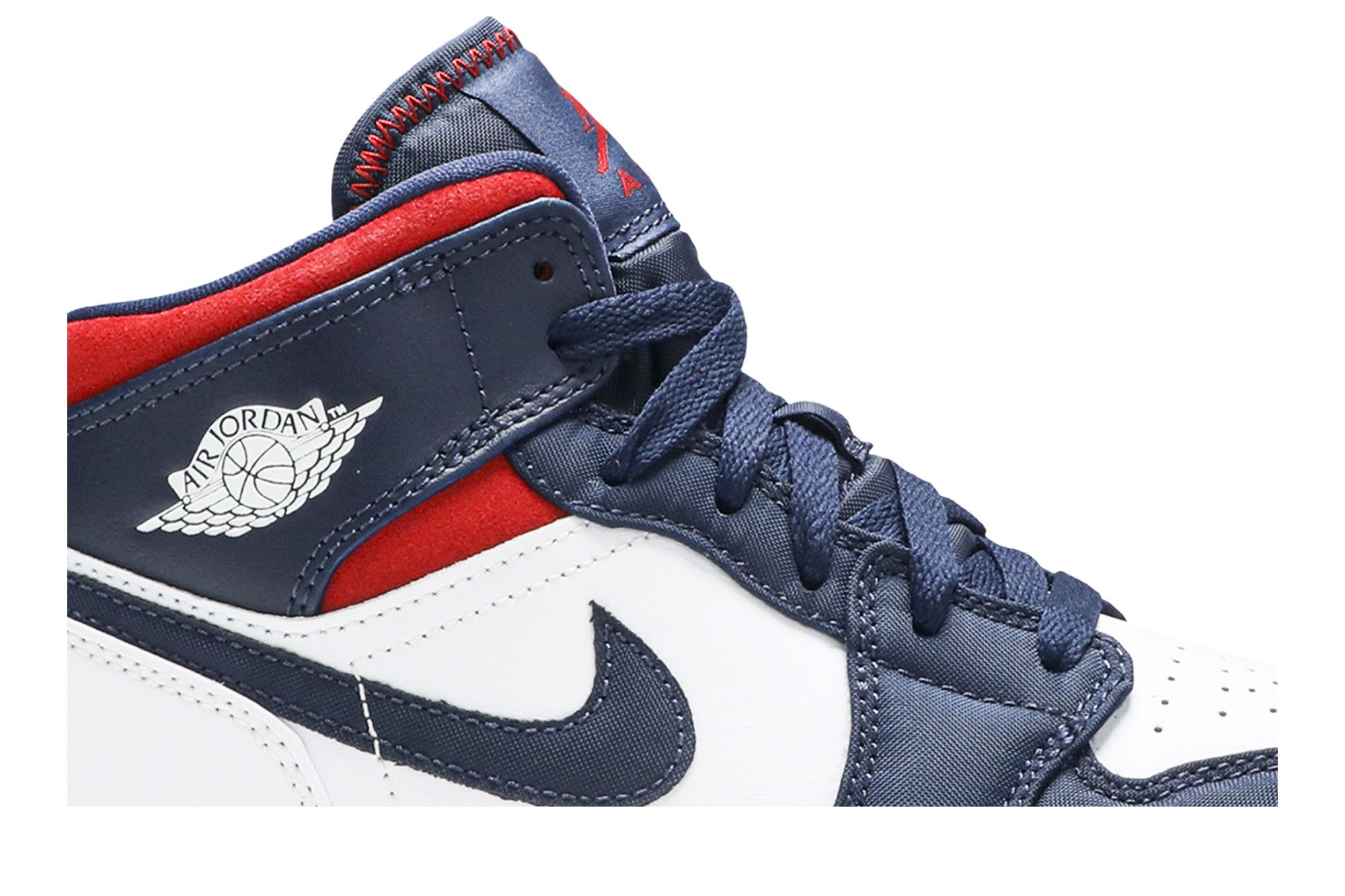 Jordan retro 1 mid USA Olympic Jordan 1 mid USA Olympic. Barley worn in very good... | Depop main image 3