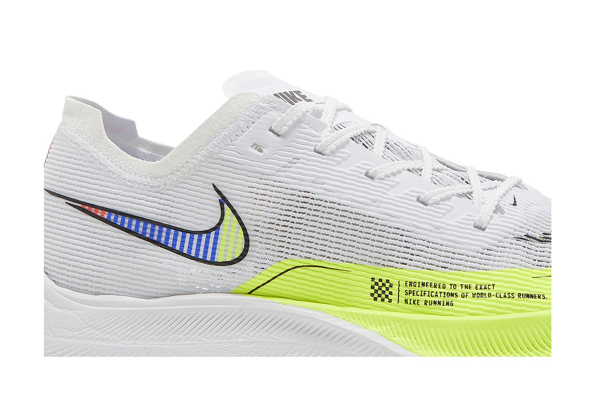 Nike ZoomX Vaporfly Next% 2 Mens 8.5 White Volt Racing Shoes Hannah Nike ZoomX Vaporfly NEXT% 2 White Volt Racer Blue W for sale  main image 3