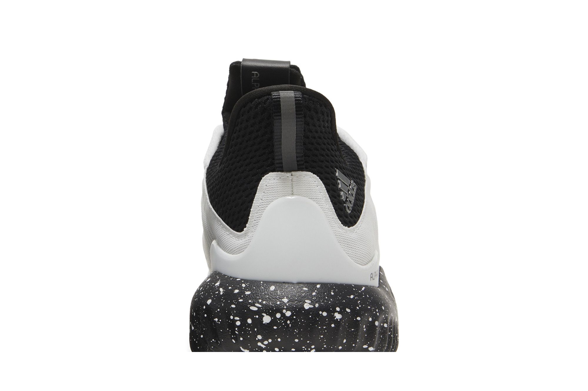 adidas White and Black Speckled Alphabounce Sneakers adidas Running Shoe AlphaBounce 1 - Core Black/Footwear  main image 4