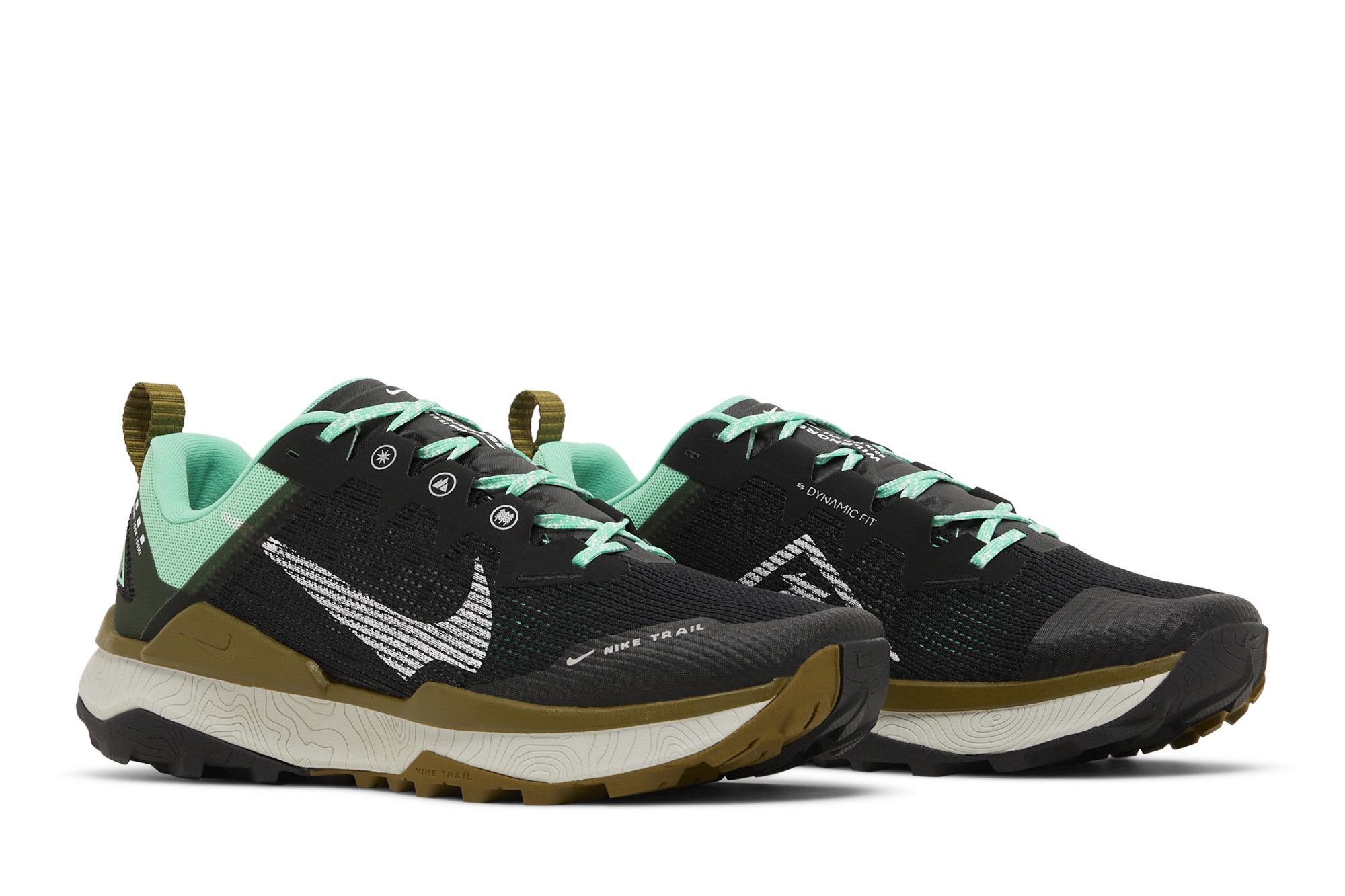 Nike Wildhorse 8 Trail Running Shoes Mens 13 Black Green DR2686-002 Sneakers Nike React Wildhorse 8 Men main image 2