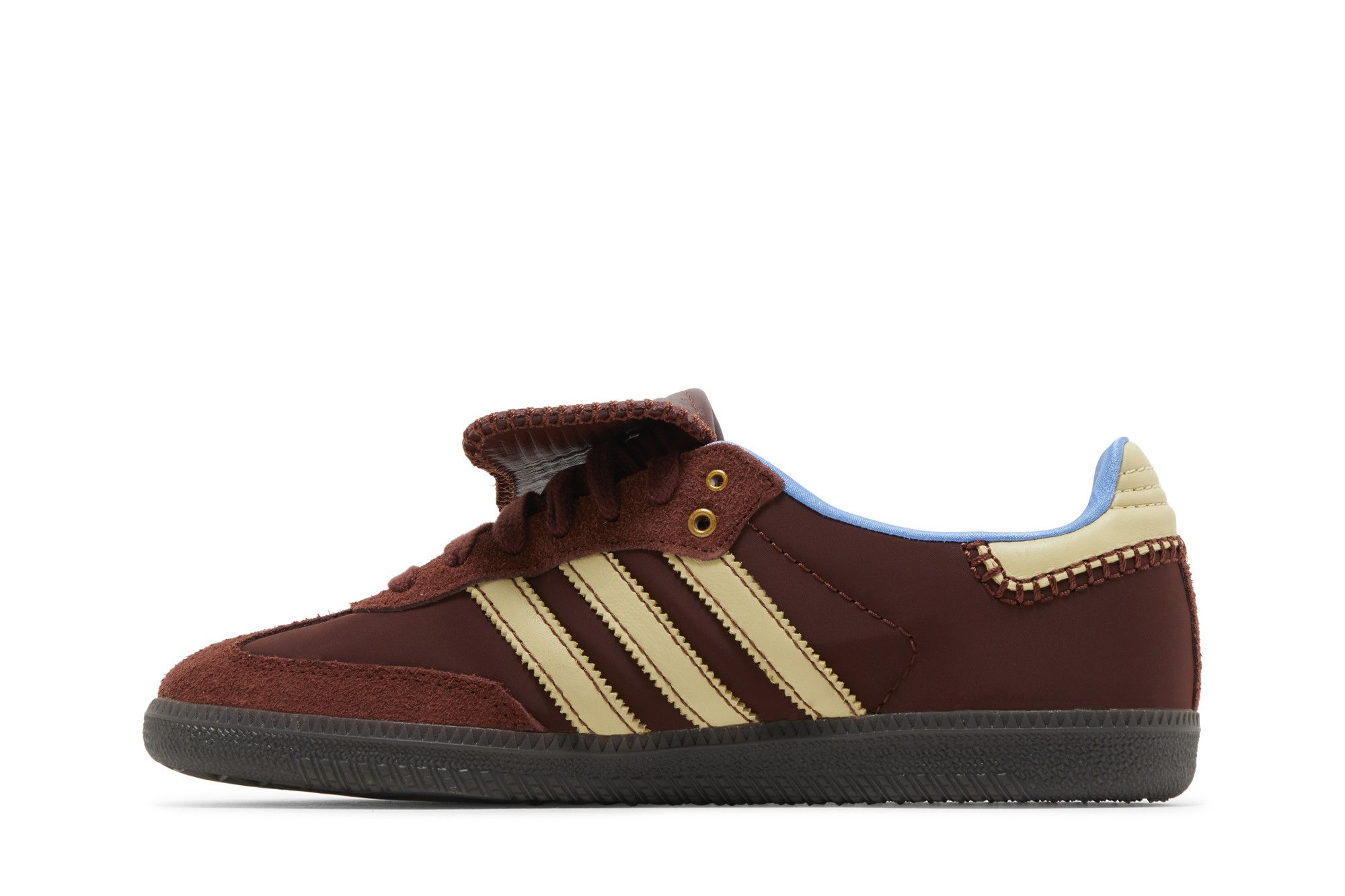 adidas gazelle silver green womens Adidas x Wales Bonner Unisex Samba Nylon Fox Brown / Sandy Beige / Lucky  Blue Low Top Sneakers main image 1