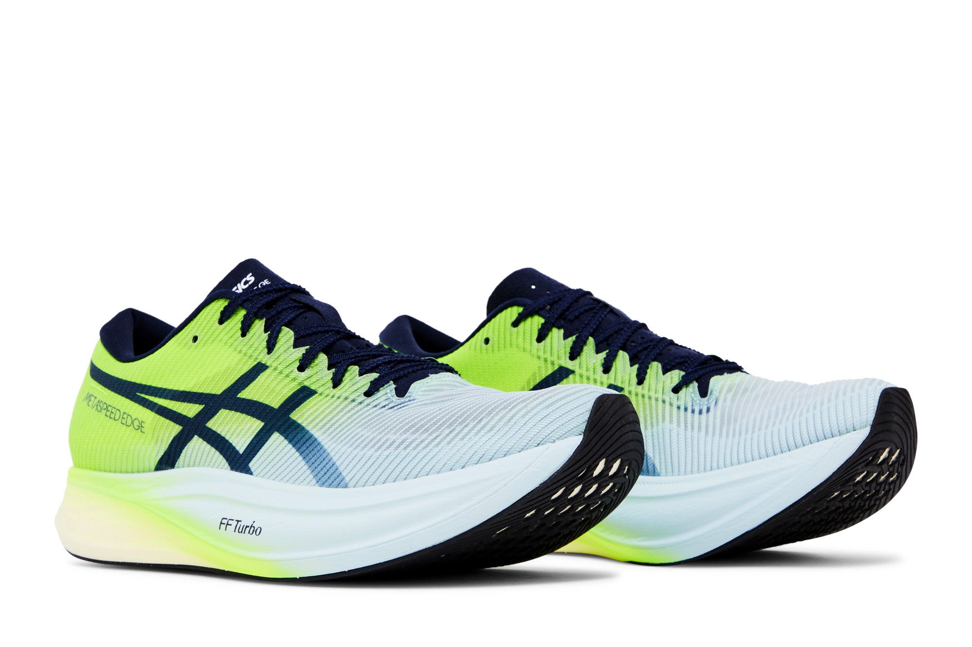 NEW ASICS unisex\'s metaspeed edge+ running shoes in sky/hazard green Men main image 4