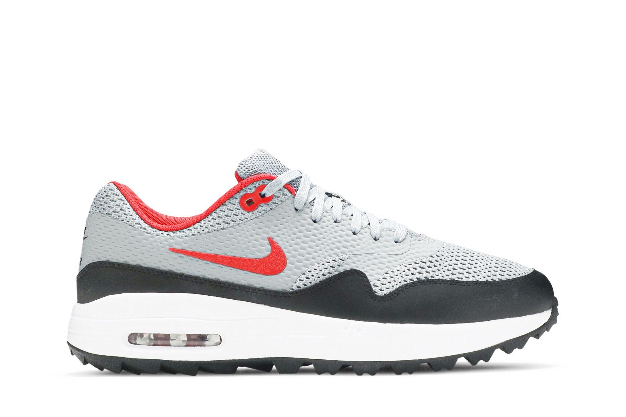 Deals on Men's Air Max 1 Golf 'Particle Grey Red' on