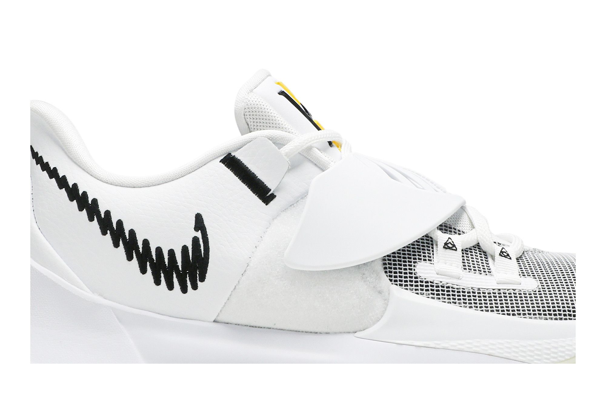 NIKE KYRIE LOW 3 ECLIPSE MEN\'S BASKETBALL SHOES WHITE/BLACK YELLOW SIZE 10 Sneakers Release – Nike Kyrie Low 3 “Eclipse&  main image 2