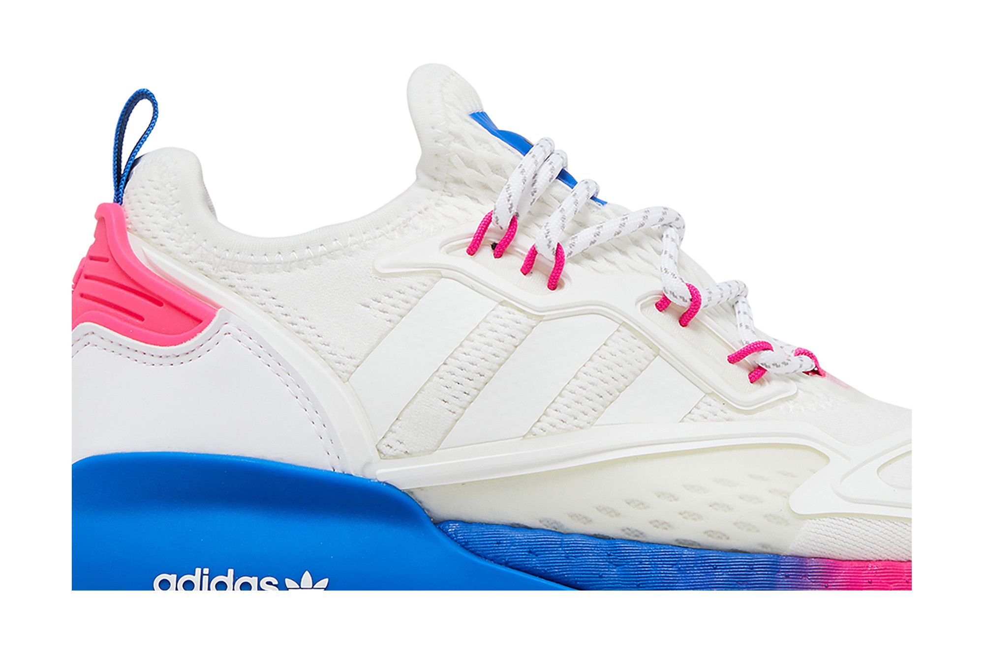 ☆彡 Deals on Women's ZX 2K Boost 'White Pink Blue' on Sneakers.com