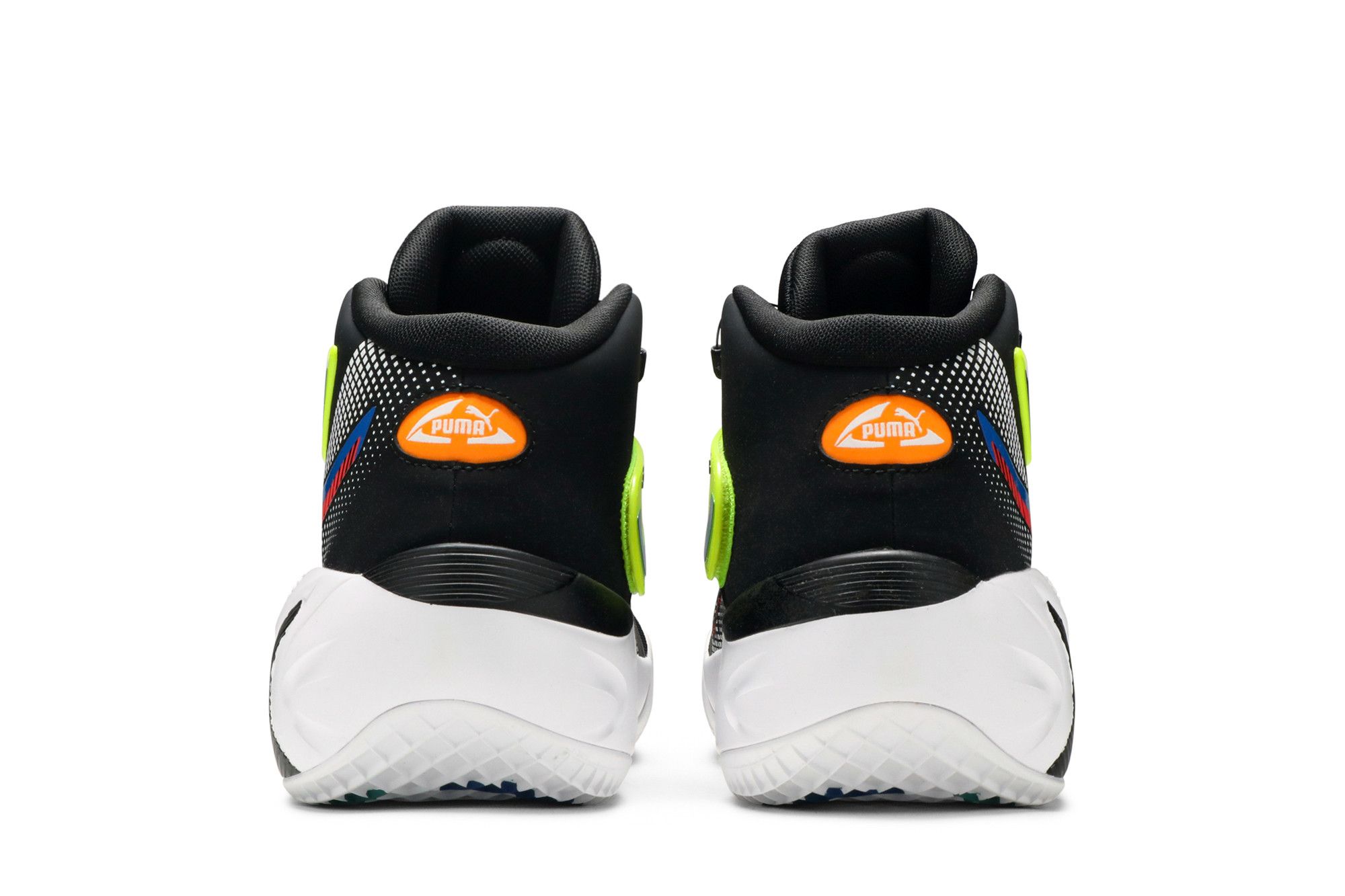 Puma Sz 9.5 Disc Rebirth Black Yellow Alert White Laceless Basketball 194812-02 Amazon.com | PUMA Mens Disc Rebirth Black Athletic  main image 3