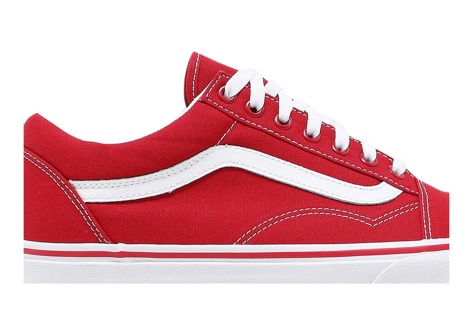 VANS Old Skool Formula One Red Canvas Sneakers Size 12 | Classic Skate Style Old Skool Shoe in Crimson Haze Red | Vans main image 2