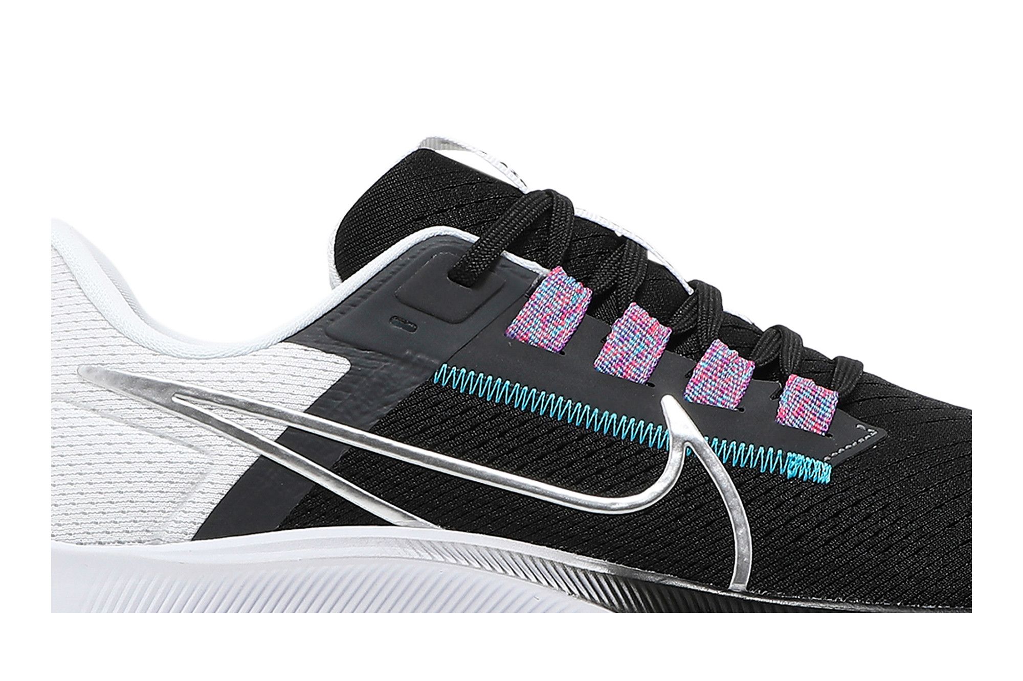 13 MEN\'S NIKE AIR ZOOM PEGASUS 38 BLACK SILVER RUNNING SNEAKERS CW7356-003 MENS NIKE AIR ZOOM PEGASUS 38  main image 2