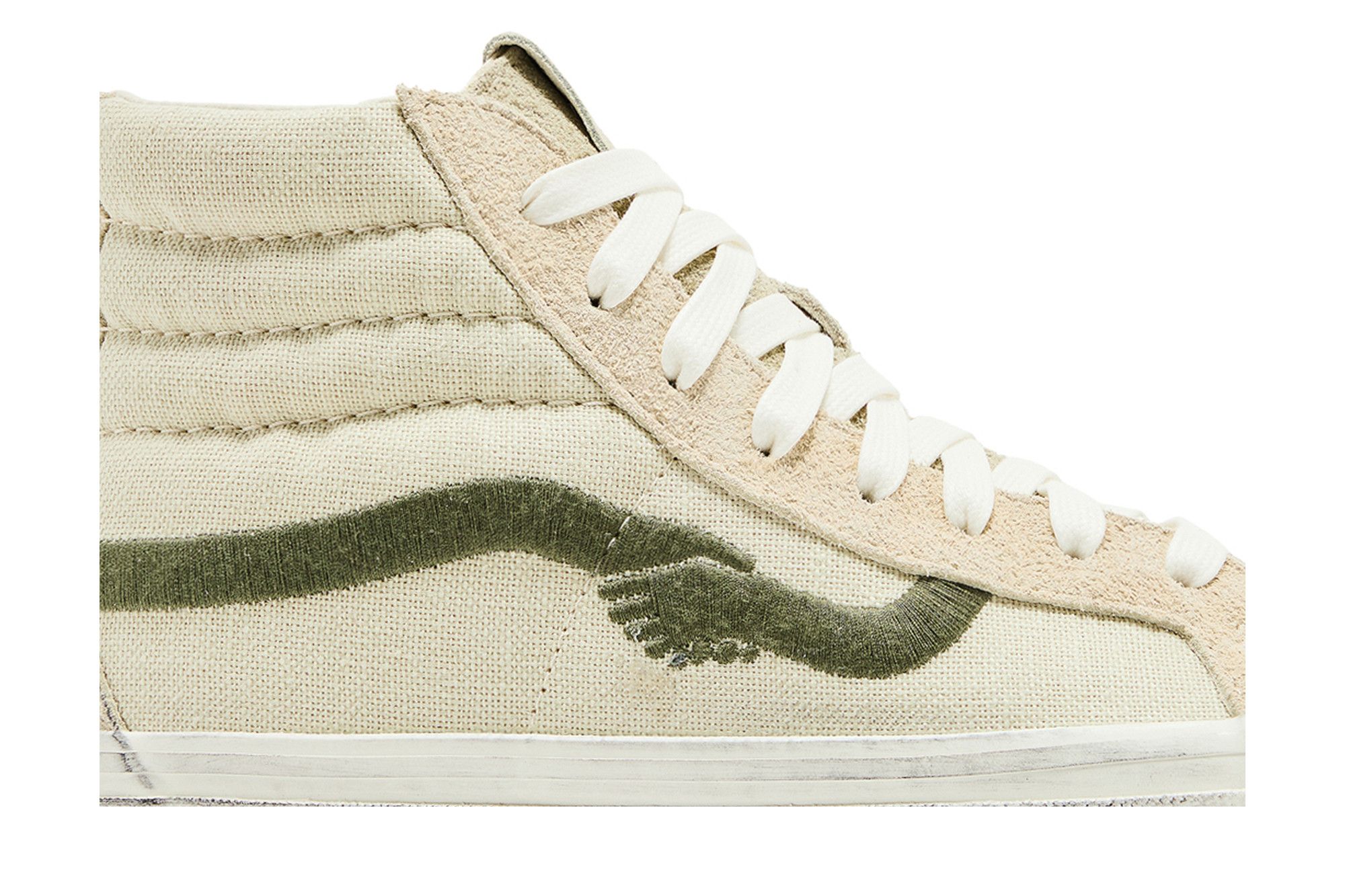 Notre x Vans Sk8-Hi Reissue 38 Bone White Men\'s Size US 11.5 Distressed Skate Vans Premium Sk8-Hi Reissue 38 Platform  main image 4