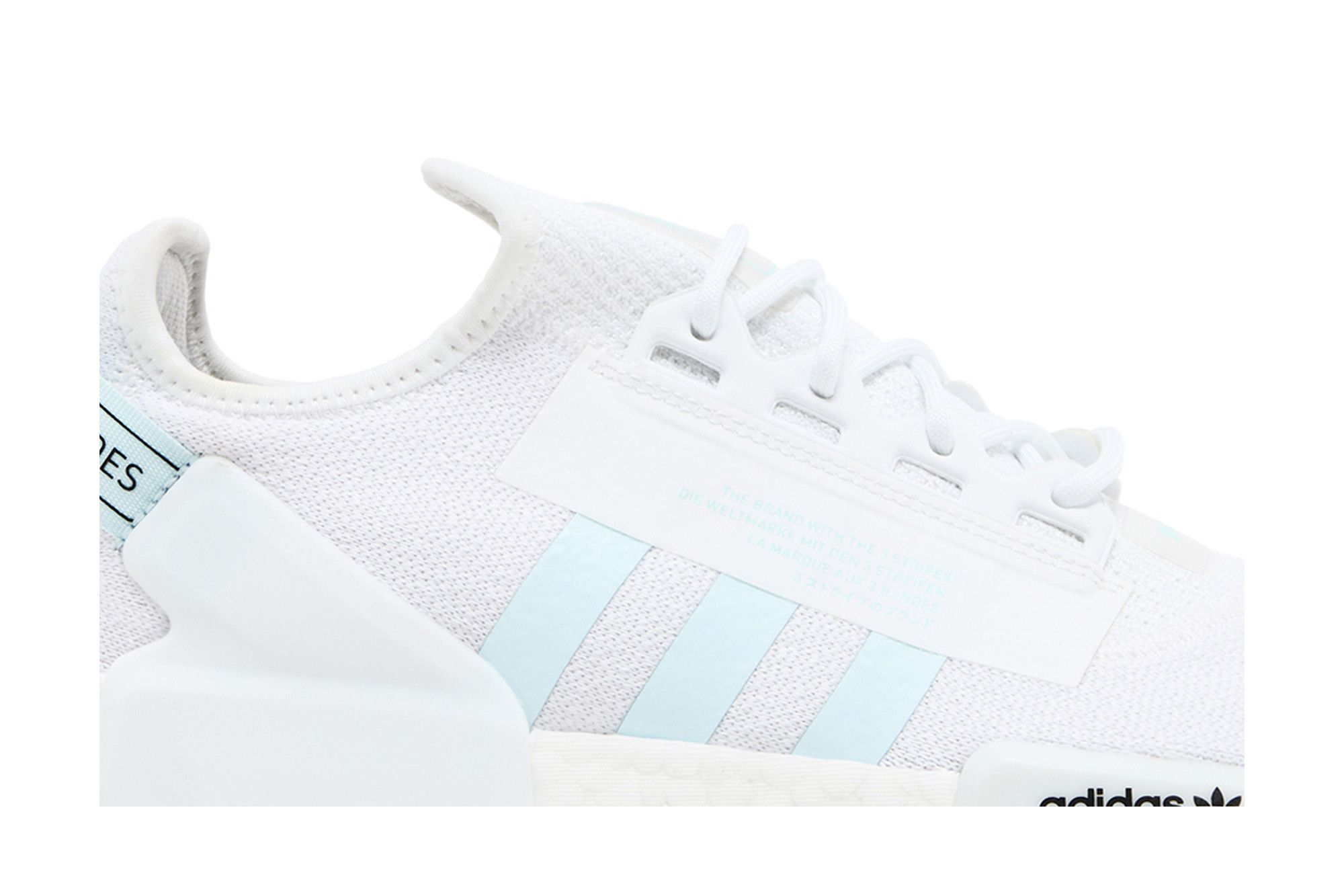 Adidas Men’s NMD R1 V2 Casual Sneakers White Solar Blue 13 Breathable Mesh Upper adidas NMD R1 V2 Wander. Roam. Explore. Seek out adventures  main image 2
