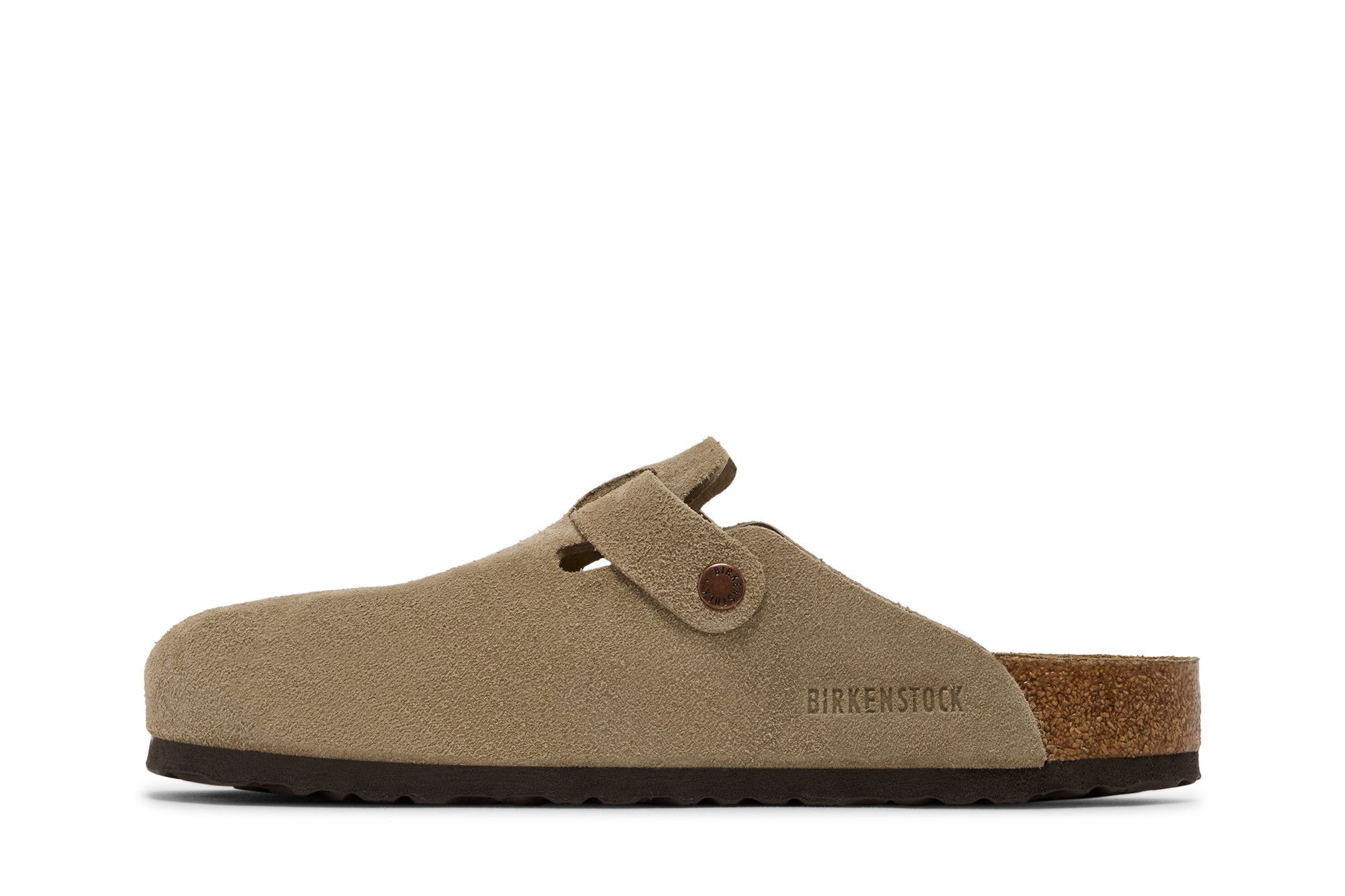 Deals on Men's Boston Soft Footbed Suede Narrow 'Taupe' on