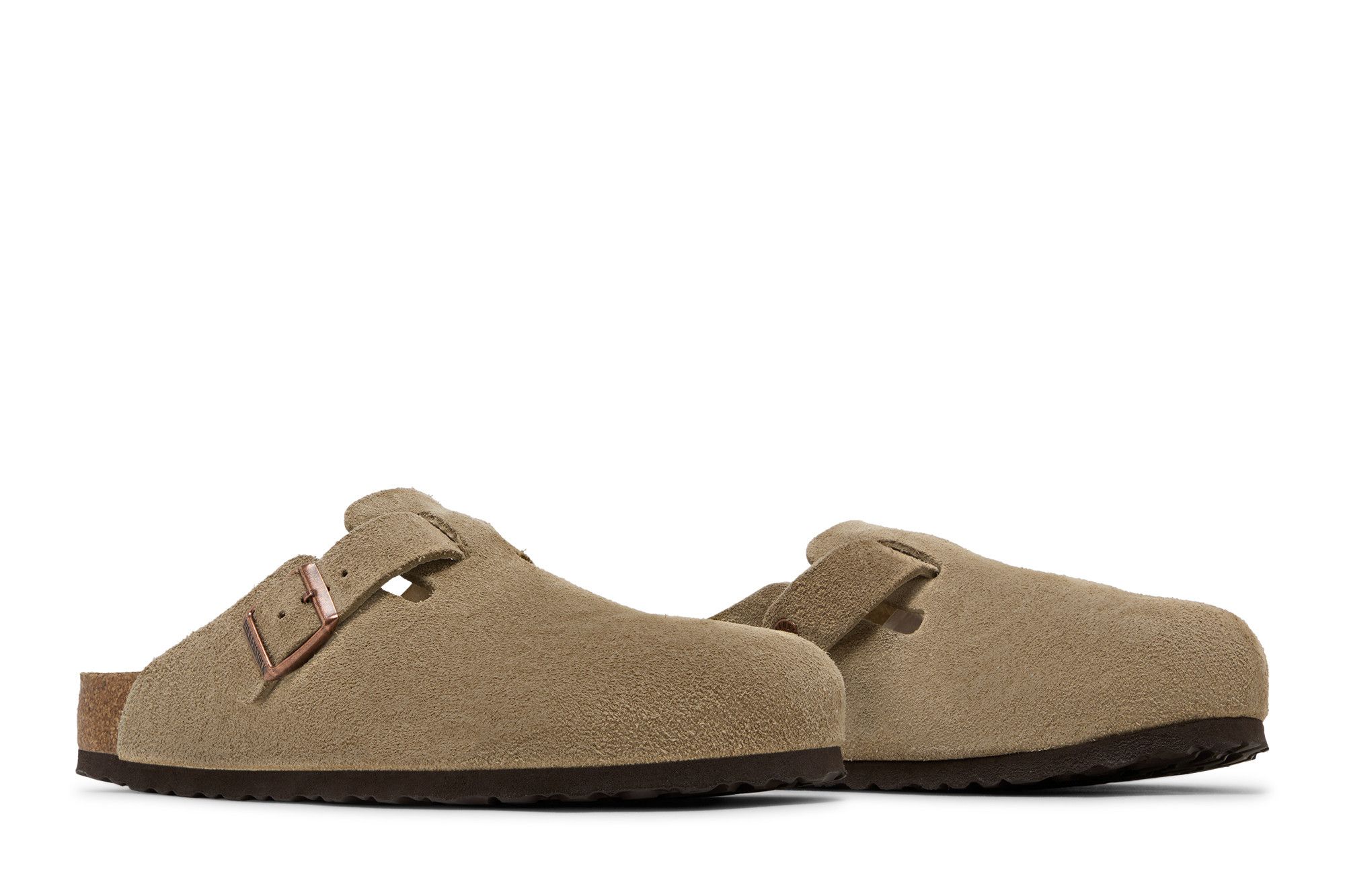 Deals on Men's Boston Soft Footbed Suede Narrow 'Taupe' on