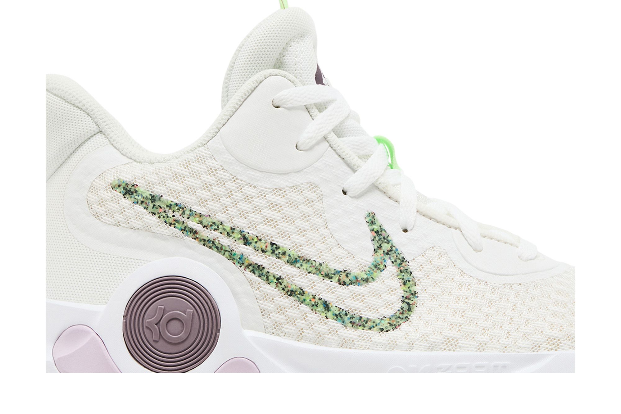 Nike KD Trey 5 IX EP Basketball Shoes White Lime Purple Men’s 8 Nike Brand KD Trey 5 IX Mens Basketball Shoes in White/Light  main image 4