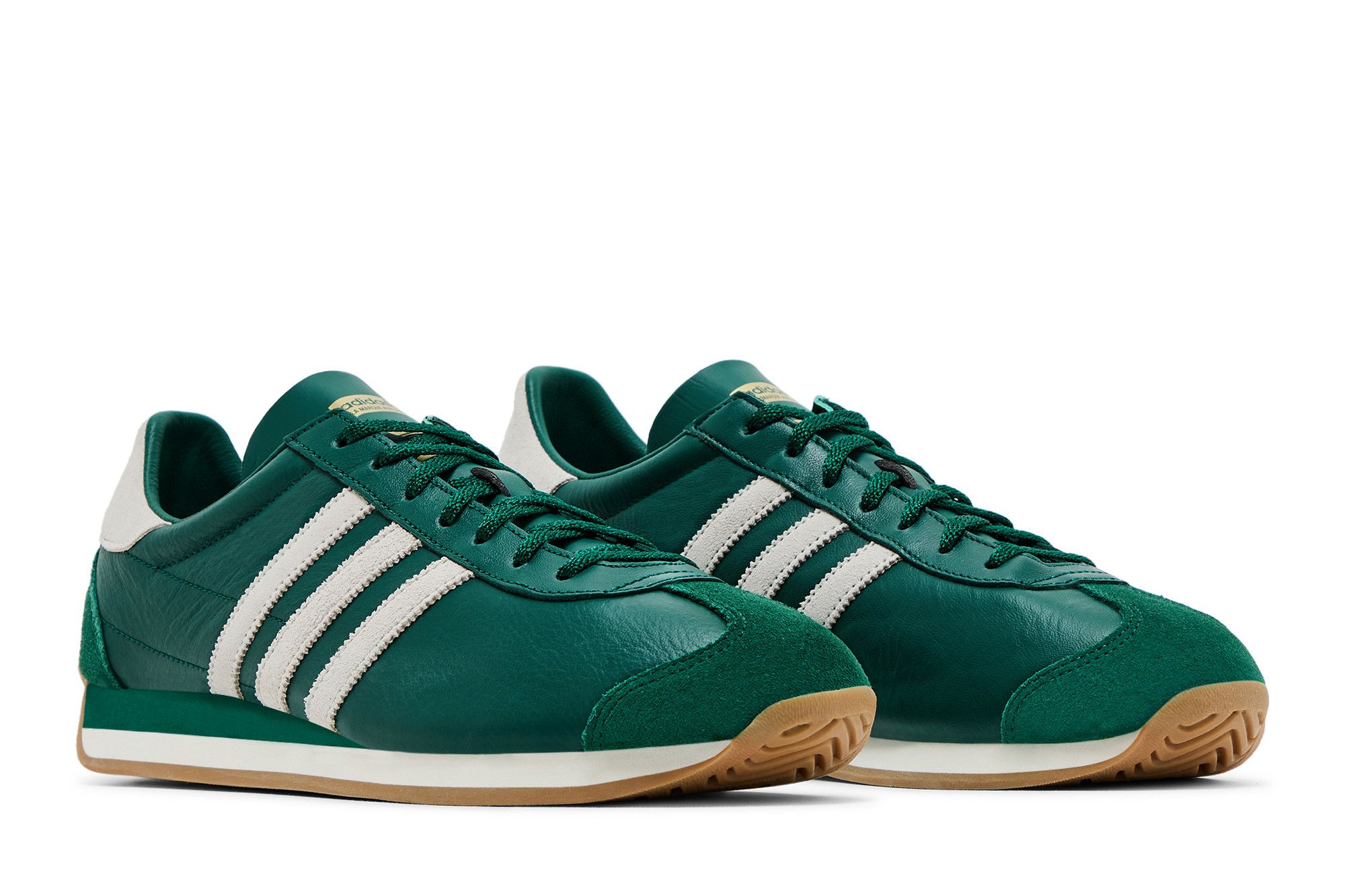 adidas gazelle silver green womens Country II White Green Leather Green / 5 / M main image 1
