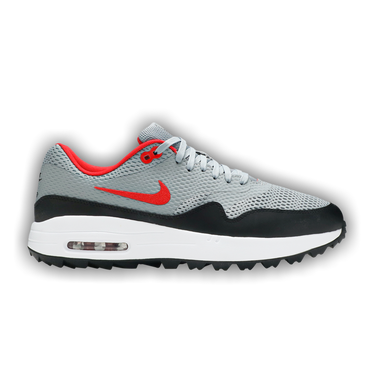 Deals on Men's Air Max 1 Golf 'Particle Grey Red' on Sneakers.com