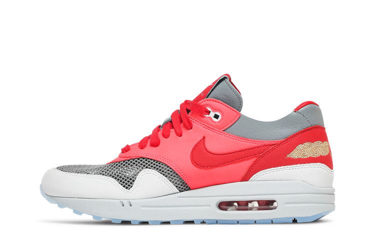 Deals on Men's CLOT x Air Max 1 'Kiss Of Death - Solar Red' on