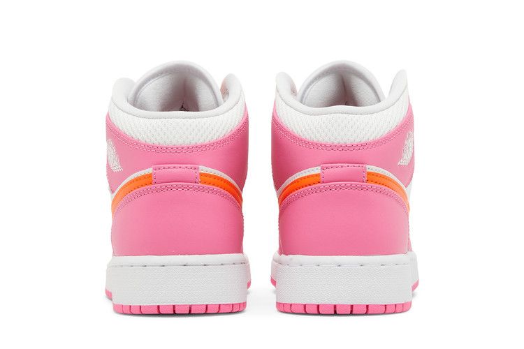Deals on Air Jordan 1 Mid GS 'Pinksicle Orange' on Sneakers.com