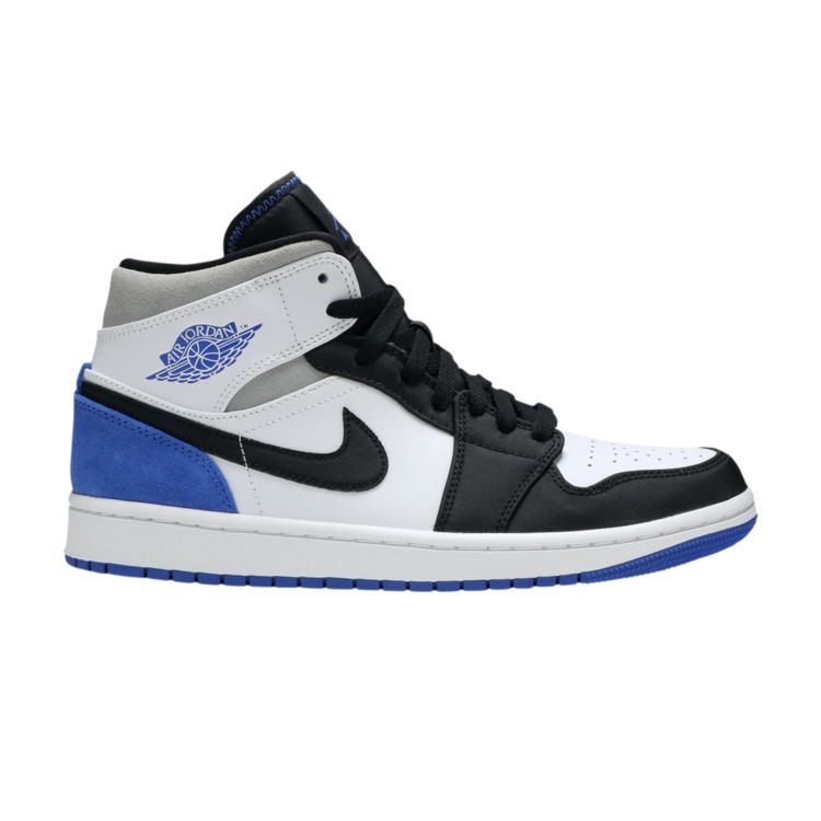 Men's Air Jordan 1 Mid SE 'Royal Black Toe' | Blue Casual Shoes | Size 10.5